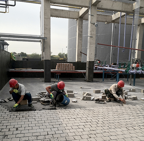 酸罐地坪圍堰防腐施工 酸罐地坪圍堰防腐施工